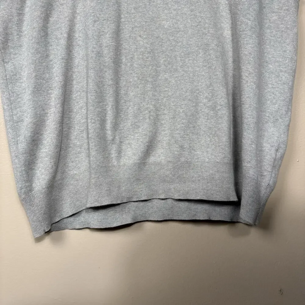 Polo Ralph Laure Mens XL Gray Pima Cotton Sweater Vest V-Neck Classic Preppy